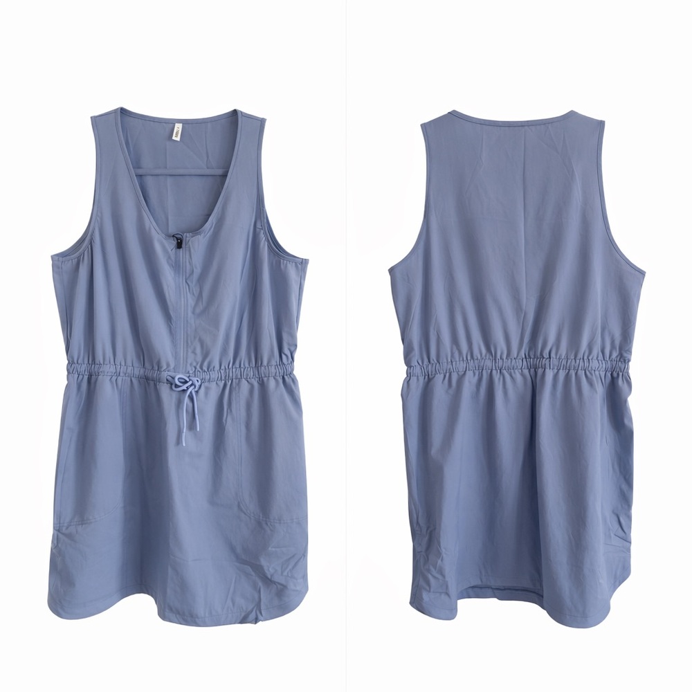 HALARA Light Blue Sleeveless Dress